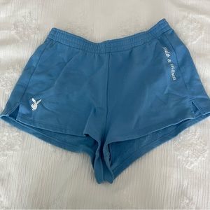 pacsun playboy bunny blue sweatshorts